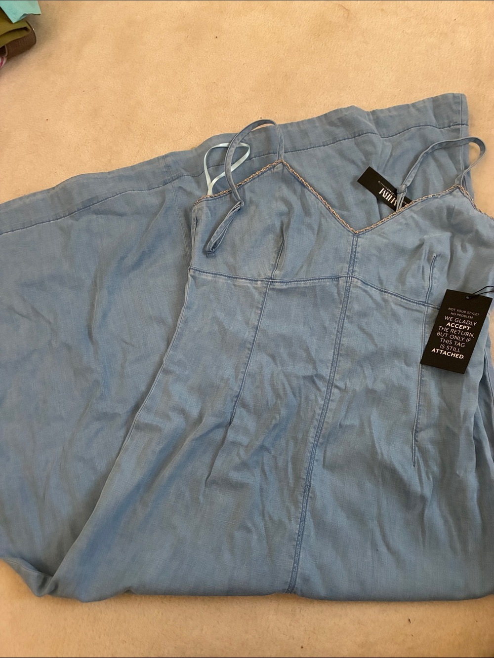 White House Black Market Light Blue Maxi Dress